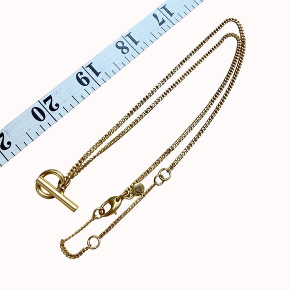 Madewell Gold Tone Toggle Delicate Chain Necklace Minimalist Dainty Classic - Picture 5 of 6